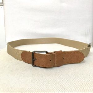 Vintage 90s belt vintage crocheted brown cream